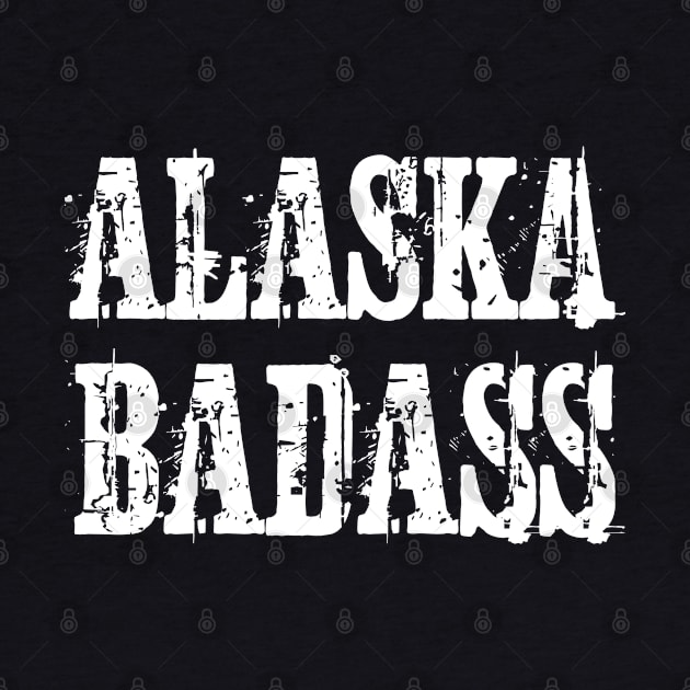 Alaska Badass Vintage Distressed T-Shirt by jutulen